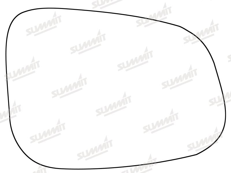 Summit Stick-On Standard Mirror Glass fits Jaguar XF 08 to 18 RHS Summit - Dynamic Drive