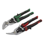 Sealey High Leverage Offset Aviation Tin Snip Set 2pc AK69072 Sealey - Dynamic Drive