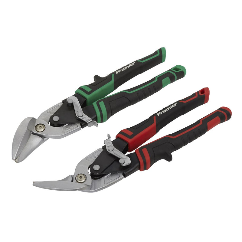 Sealey High Leverage Offset Aviation Tin Snip Set 2pc AK69072 Sealey - Dynamic Drive