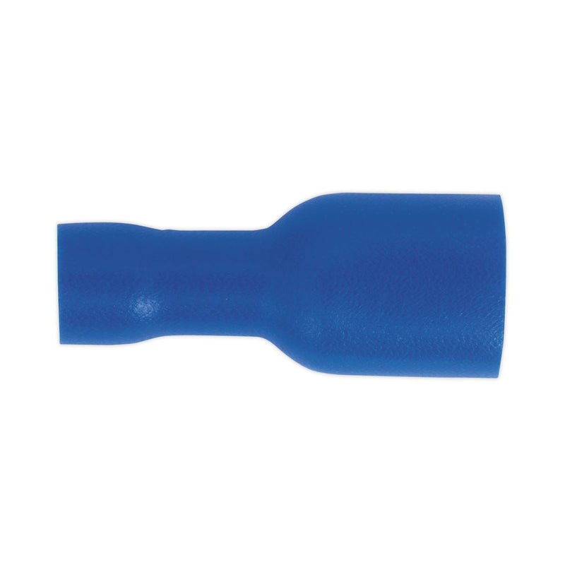 Sealey Fully Insulated Terminal 6.3mm Female Blue Pack of 100 BT16 Sealey - Dynamic Drive