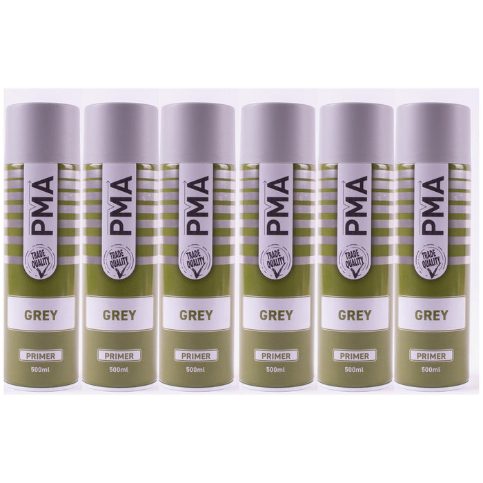 6x Autotek Professional Grey Primer 500Ml Spray Paint High Coverage Autotek - Dynamic Drive