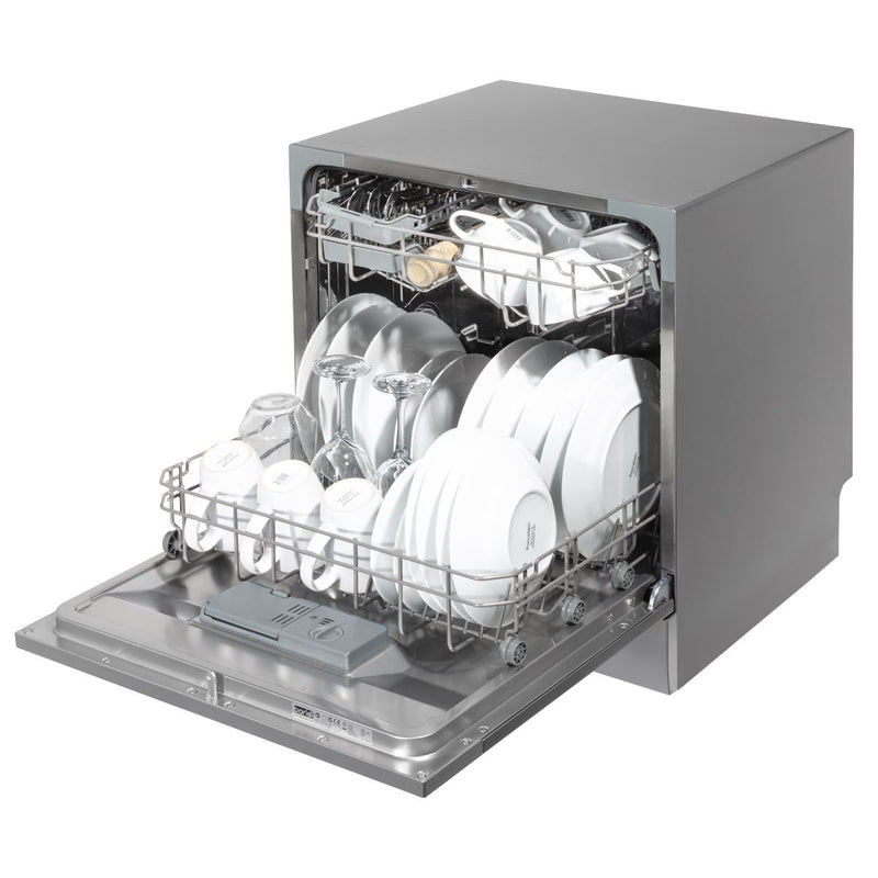Baridi Tabletop Dishwasher 8 Place Settings 8L Capacity - Silver DH87 Baridi - Dynamic Drive
