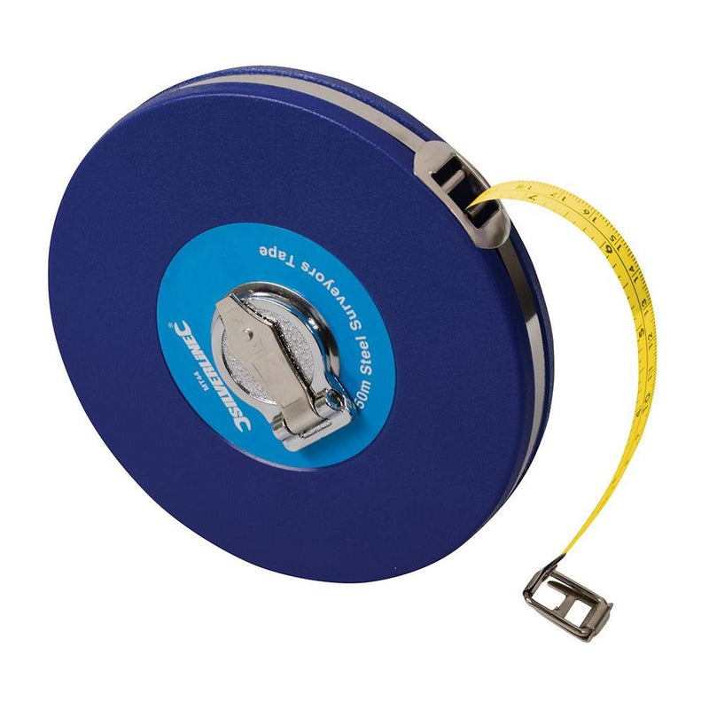 Silverline Steel Surveyors Tape 50m / 165ft x 13mm Silverline - Dynamic Drive