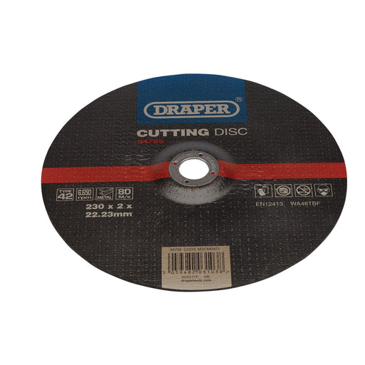 Draper DPC Metal Cutting Disc, 230 x 2 x 22.23mm 94785 Draper - Dynamic Drive