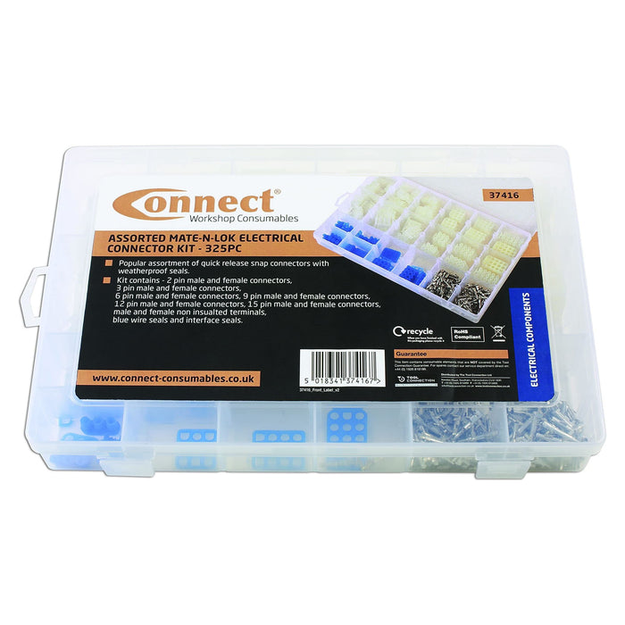 Connect Assorted Mate-N-Lok Electrical Connectors Kit 325pc 37416 Tool Connection - Dynamic Drive