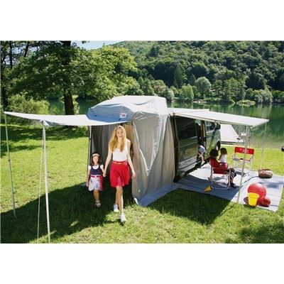 F45S fits VW T5 T6 California Awning 260 Deep Black Case Royal Grey Fabric Fiamma  - Dynamic Drive