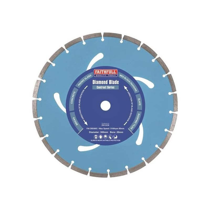 Faithfull Contract Diamond Blade 300 x 20mm Faithfull - Dynamic Drive