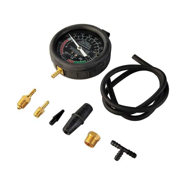Silverline Vacuum & Fuel Pump Pressure Test Gauge 0 - 10psig / 0 - 25inHg Silverline - Dynamic Drive