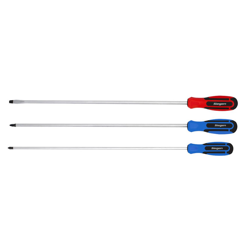 Sealey Screwdriver Set 3pc Extra-Long S0895 Sealey - Dynamic Drive