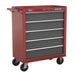 Sealey Rollcab 5 Drawer with Ball-Bearing Slides - Red/Grey Sealey  - Dynamic Drive