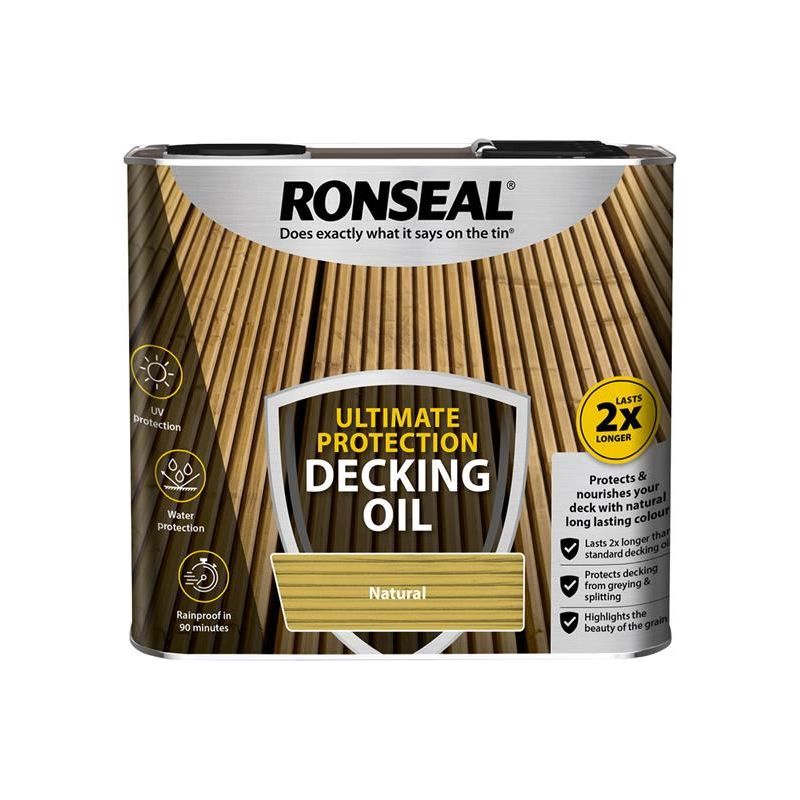 Ronseal Ultimate Protection Decking Oil Natural 2.5 litre Ronseal - Dynamic Drive