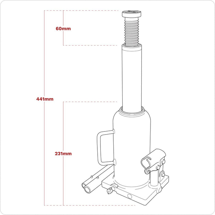 Viking Viking Bottle Jack 12 Tonne PBJ12S Viking - Dynamic Drive