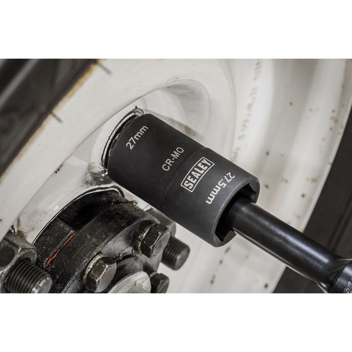 Sealey 63mm Double Ended Impact Socket 1/2"Sq Drive 27 x 27.5mm SX1822 Sealey - Dynamic Drive