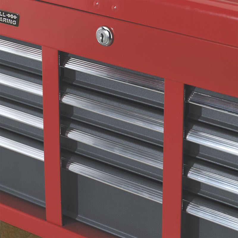 Sealey Topchest 6 Drawer with Ball-Bearing Slides Red/Grey AP2201BB Sealey - Dynamic Drive
