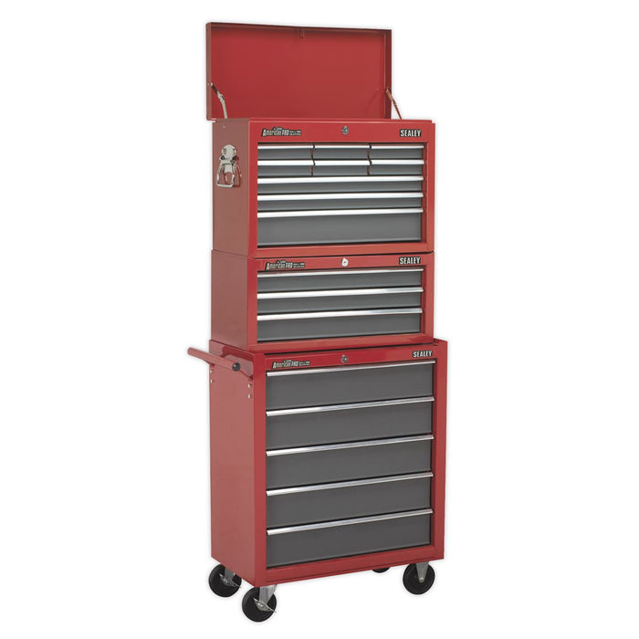 Sealey Rollcab 5 Drawer with Ball-Bearing Slides - Red/Grey Sealey  - Dynamic Drive