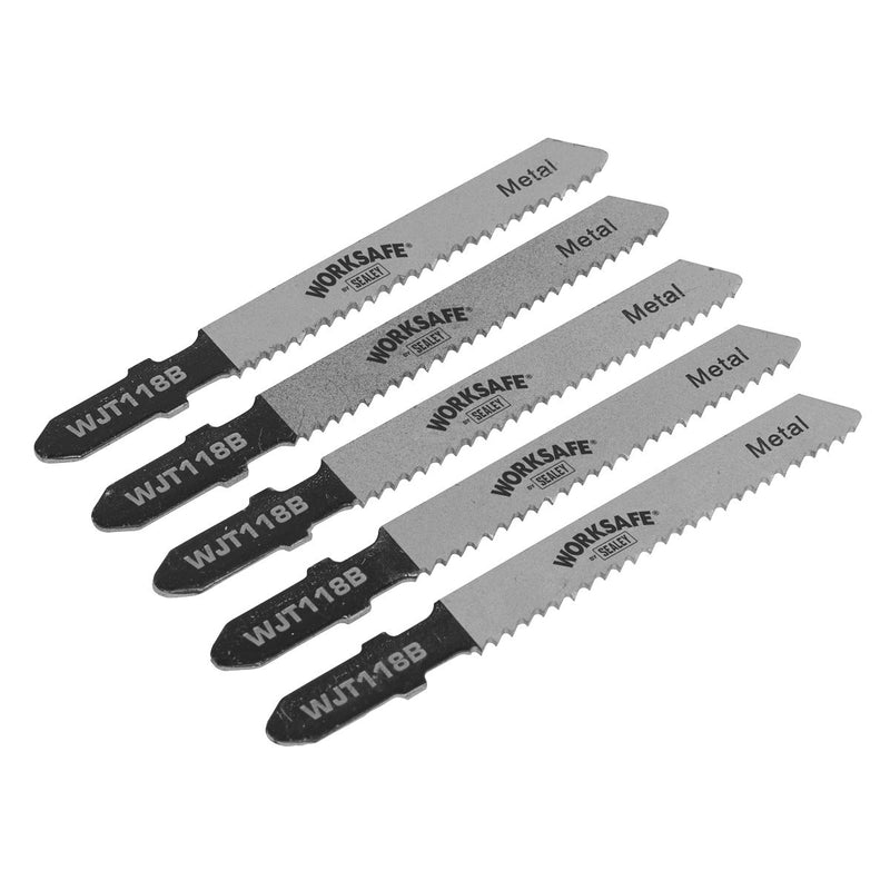 Sealey Jigsaw Blade Metal 55mm 12tpi Pack of 5 WJT118B Sealey - Dynamic Drive