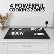 Baridi Integrated Induction Hob with 4 Cooking Zones 60cm 2800W Output Baridi - Dynamic Drive
