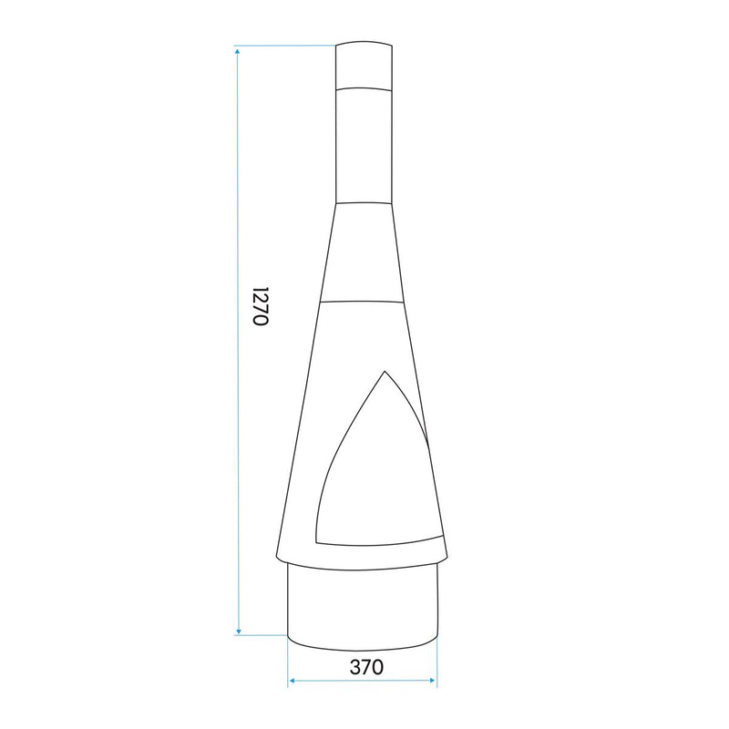 Dellonda Outdoor/Garden/Patio Conical Chiminea Fireplace Fire Pit Heater H127cm Dellonda - Dynamic Drive