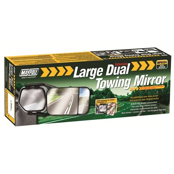 Maypole Towing Extension Mirror - Dual Glass Maypole - Dynamic Drive