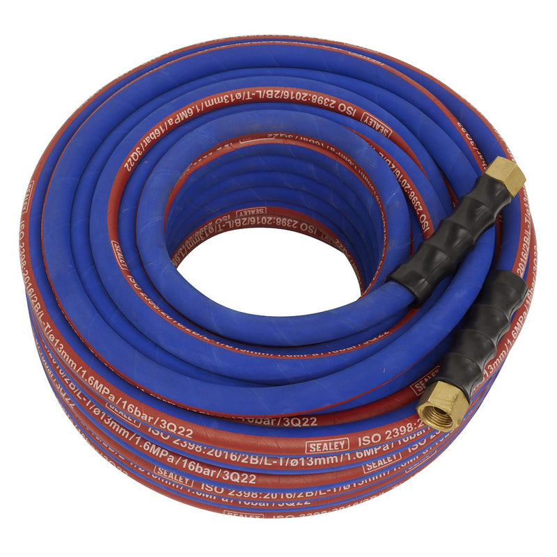 Sealey Extra-Heavy-Duty Air Hose with 1/2"BSP Unions 30m x 13mm AH30R/12 Sealey - Dynamic Drive