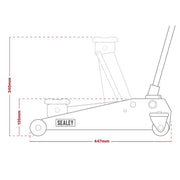 Sealey Lifting Kit 2t (Inc Jack,Axle Stands,Creeper,Chocks,Wrench) JKIT01 Sealey  - Dynamic Drive