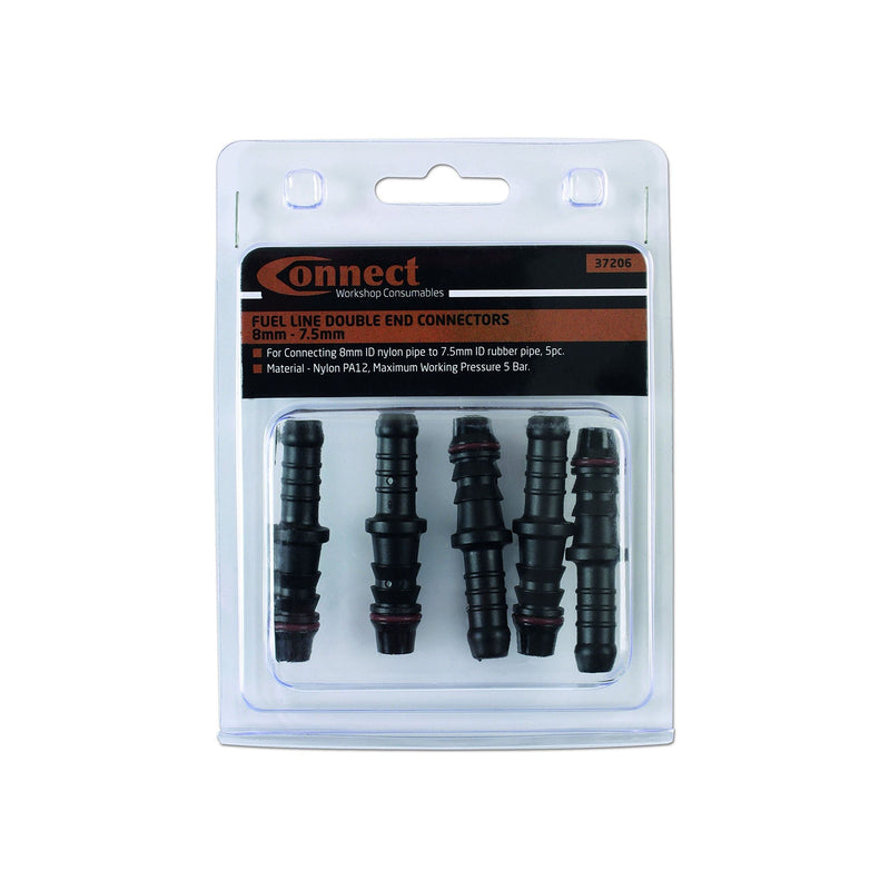 Connect Fuel Line Double End Connectors 8 - 7.5mm 5pc 37206 Tool Connection - Dynamic Drive