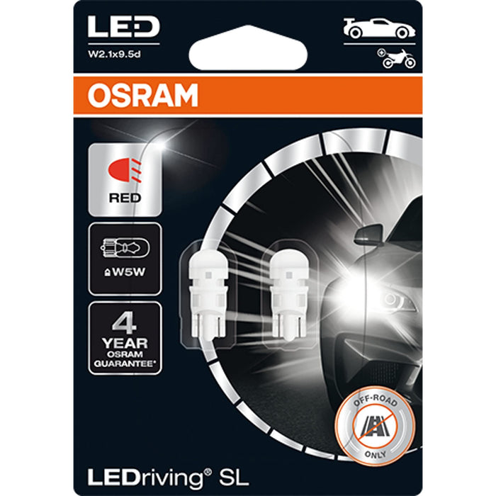 OSRAM LEDriving® SL, W5W, Red, LED signal lamps, Off-road only, non ECE Osram - Dynamic Drive