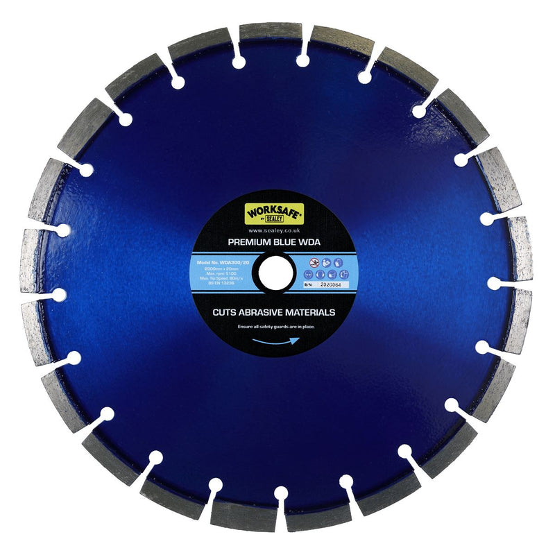 Sealey Premium Blue WDA Diamond Blade300 x 20mm WDA300/20 Sealey - Dynamic Drive