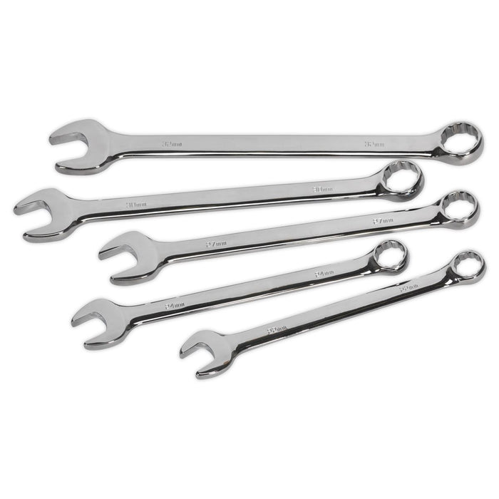 Sealey Combination Spanner Set 5pc Jumbo Metric AK6329 Sealey - Dynamic Drive