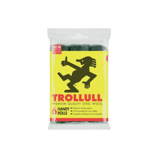 Trollull Handy Rolls Fine Steel Wool (Pack 6) Trollull - Dynamic Drive