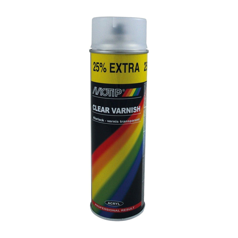 2 x Motip Matt Finish Clear Lacquer Varnish Acrylic Spray Paint Aerosol 500ml Motip  - Dynamic Drive
