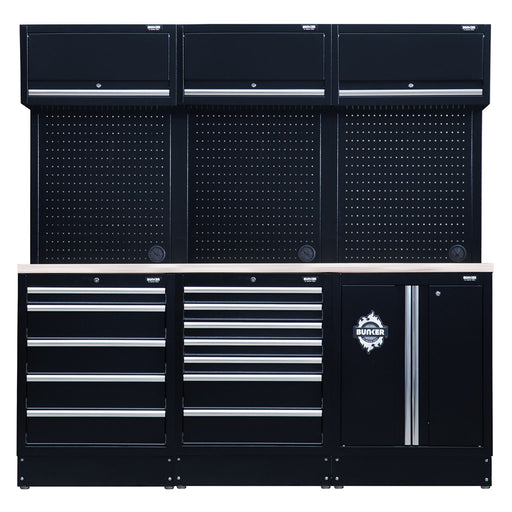Draper BUNKER Modular Storage Combo with Stainless Steel Worktop (14 Piece) Draper - Dynamic Drive