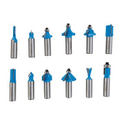 Silverline 12mm TCT Router Bit Set 12pce 12mm Silverline - Dynamic Drive