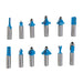 Silverline 12mm TCT Router Bit Set 12pce 12mm Silverline - Dynamic Drive