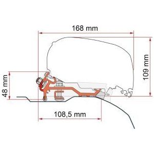 Fiamma F80/F65 Adapter Kit Ducato Low Profile >06 98655Z149 Fiamma - Dynamic Drive