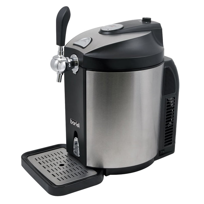 Baridi 5L Mini Keg Draft Beer Dispenser Tap 4C Integrated Cooling Baridi  - Dynamic Drive