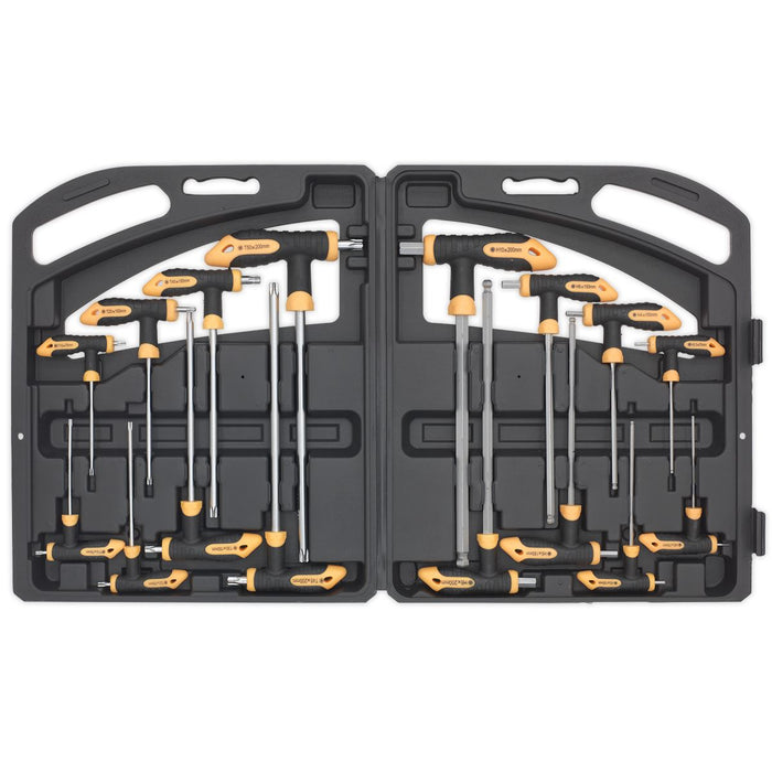 Siegen 16pc T-Handle Trx Star Security & Ball End Hex Key Set Short Long Shafts Siegen  - Dynamic Drive