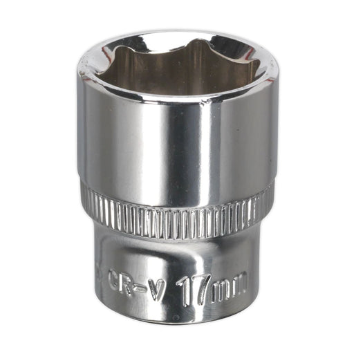 Sealey WallDrive Socket 17mm 3/8"Sq Drive Fully Polished SP3817 Sealey - Dynamic Drive
