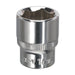 Sealey WallDrive Socket 17mm 3/8"Sq Drive Fully Polished SP3817 Sealey - Dynamic Drive