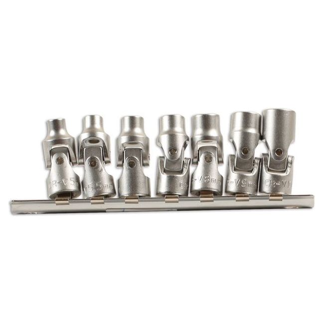 Laser Universal Joint Socket Set 1/4"D 7pc 7024 Laser - Dynamic Drive