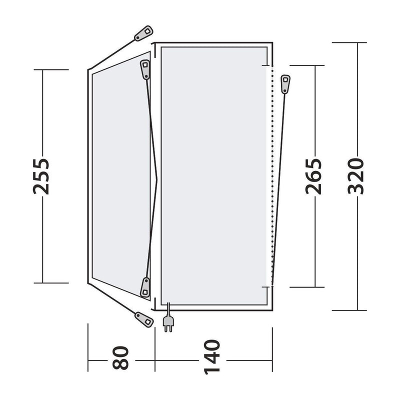 Outwell Seacrest Poled Driveaway Campervan Awning Outwell - Dynamic Drive