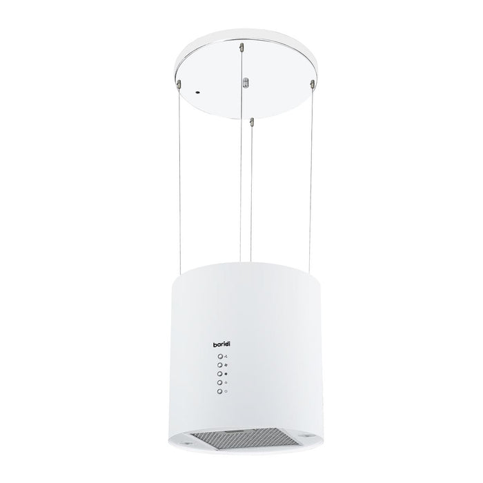 Baridi Round Island Cooker Hood 35cm - White DH221 Baridi - Dynamic Drive