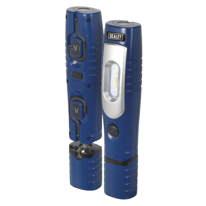 Sealey Blue Rechargeable 360° Inspection Lamp 7 SMD+3W LED Lithium-ion Sealey  - Dynamic Drive