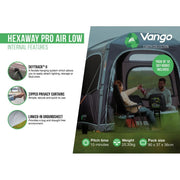 Vango HexAway Pro Air Low Drive Away Awning (180 - 210cm) Campervan Vango - Dynamic Drive