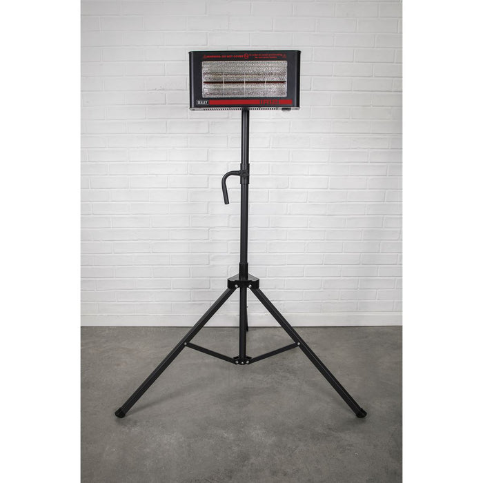Sealey Infrared Quartz Heater with Tripod Stand 230V 1.2kW IR12CT Sealey - Dynamic Drive