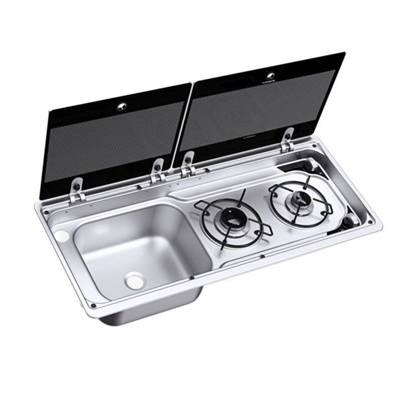 Dometic MO 9722L Hob & LH Sink Unit 760 x 325mm (2 Burners / 12V) - Convenient & Dometic - Dynamic Drive