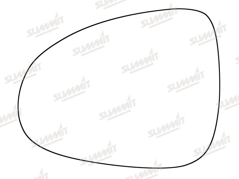 Summit Stick-On Standard Mirror Glass fits VW Touareg 13 on LHS Summit - Dynamic Drive