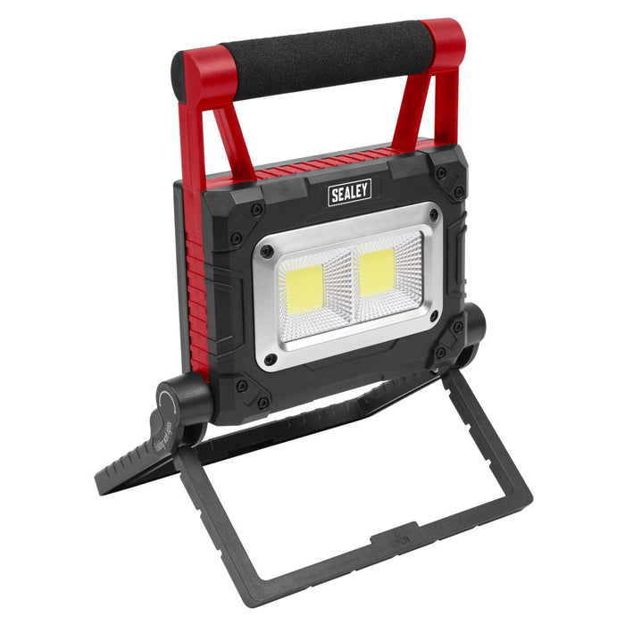 Sealey Rechargeable Solar Powered Portable Floodlight 15W COB LED LEDFL15WS Sealey - Dynamic Drive