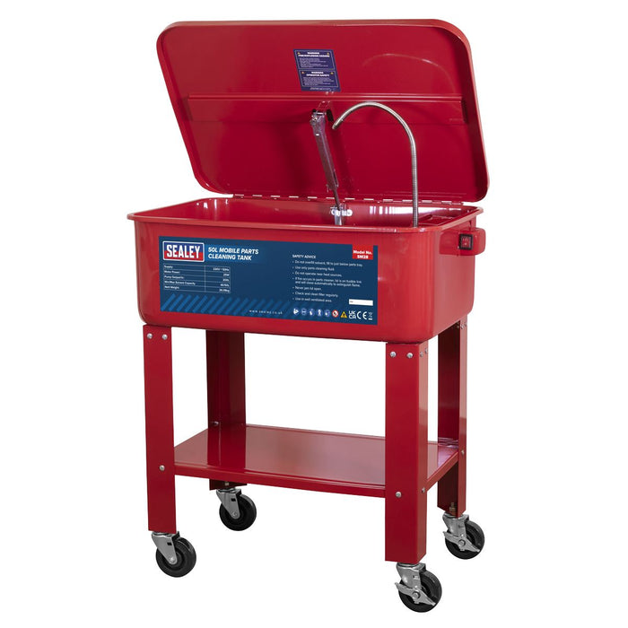 Sealey Mobile Parts Cleaning Tank 50L SM28 Sealey - Dynamic Drive