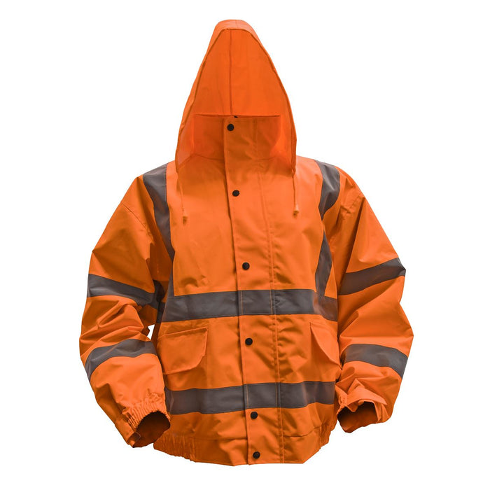 Worksafe Hi-Vis Orange Jacket with Quilted Lining Elasticated Waist & Cuffs XXL Worksafe - Dynamic Drive